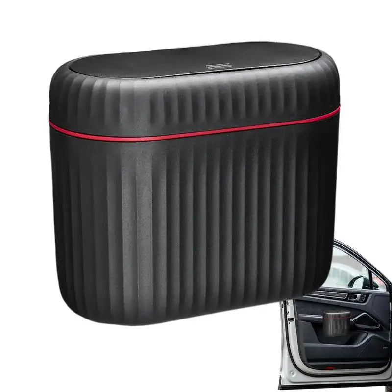 Hanging Car Trash Can with Lid Garbage Storage Organizer Bin Garbage Container Waste Organizer Garbage Box Car Accessories