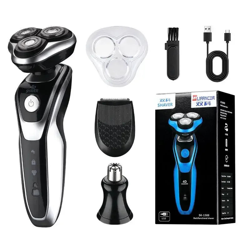 Electric Shaver Full Body Washable Shaver Men's Multifunctional 3-IN-1 USB Rechargeable Professional Hair Trimmer Hair Cutter We