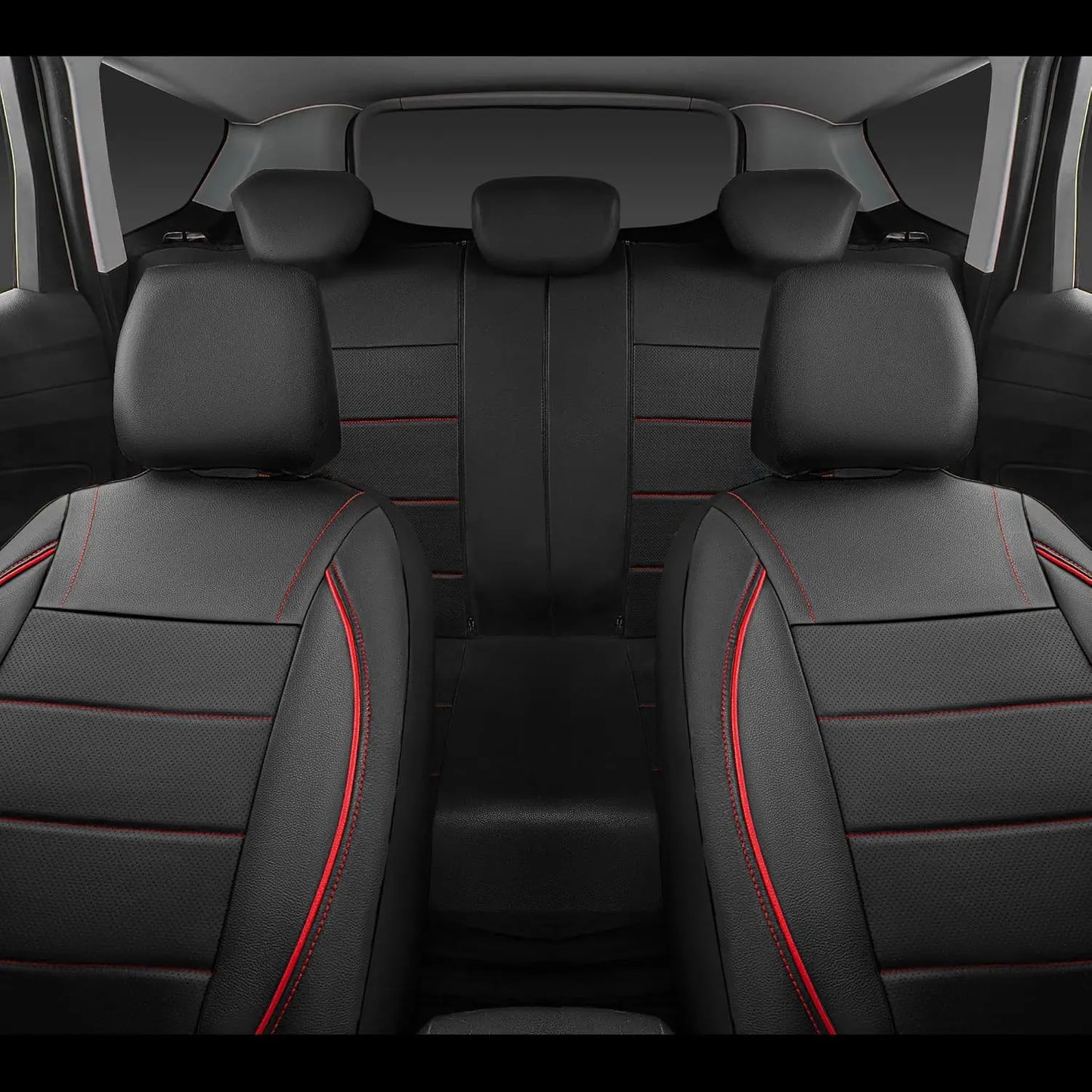 Universal Leather Car Seat Covers Simple Style Breathable  5 Seat Car Seat Cover