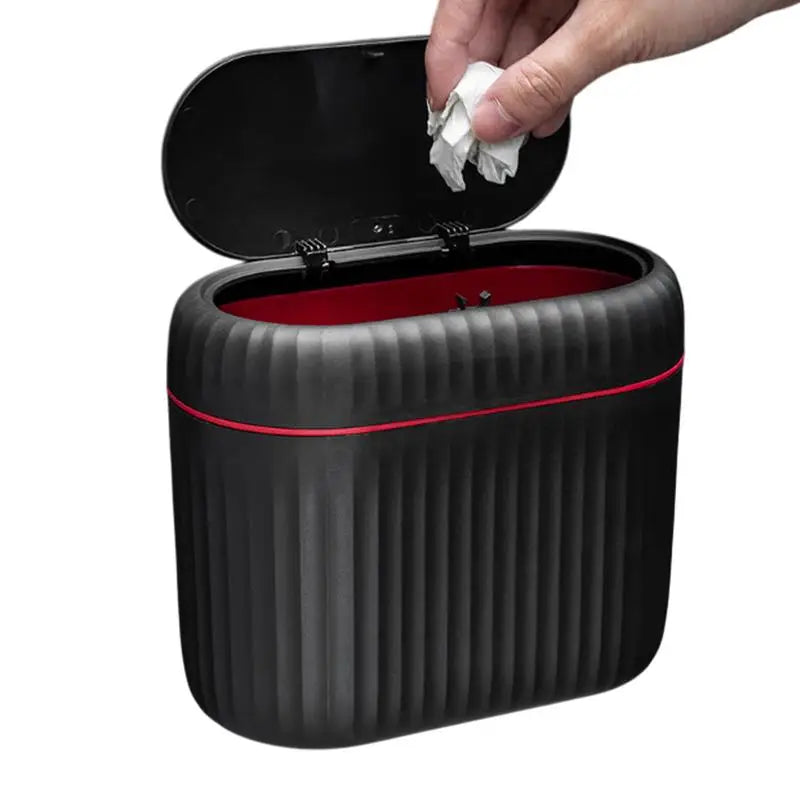 Hanging Car Trash Can with Lid Garbage Storage Organizer Bin Garbage Container Waste Organizer Garbage Box Car Accessories