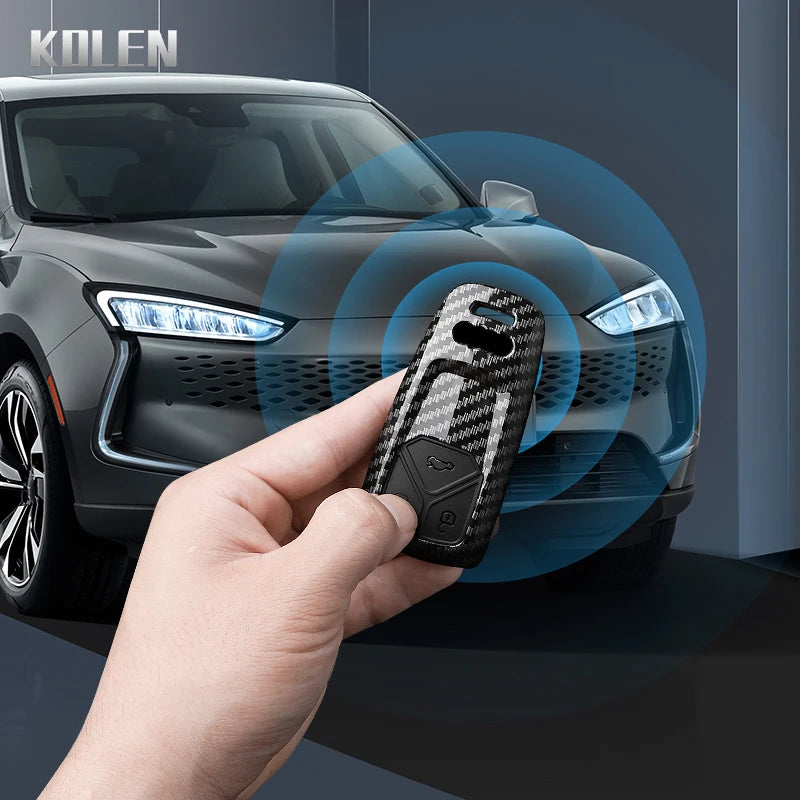 ABS Carbon Fiber Car Key Case Cover For Audi A4 B9 A5 A6 8S 8W Q5 Q7 4M S4 S5 S7 TT TTS TFSI RS Protector Shell Fob Accessories