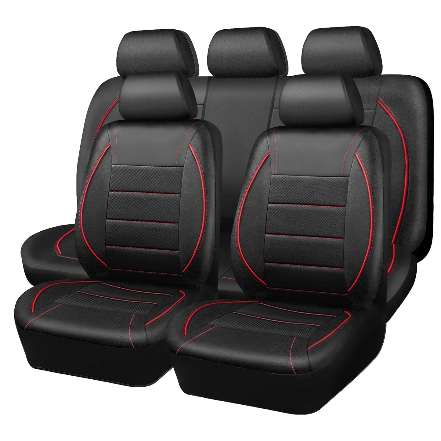 Universal Leather Car Seat Covers Simple Style Breathable  5 Seat Car Seat Cover