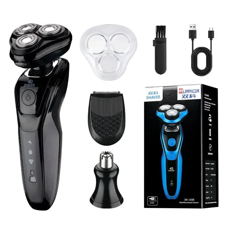 Electric Shaver Full Body Washable Shaver Men's Multifunctional 3-IN-1 USB Rechargeable Professional Hair Trimmer Hair Cutter We