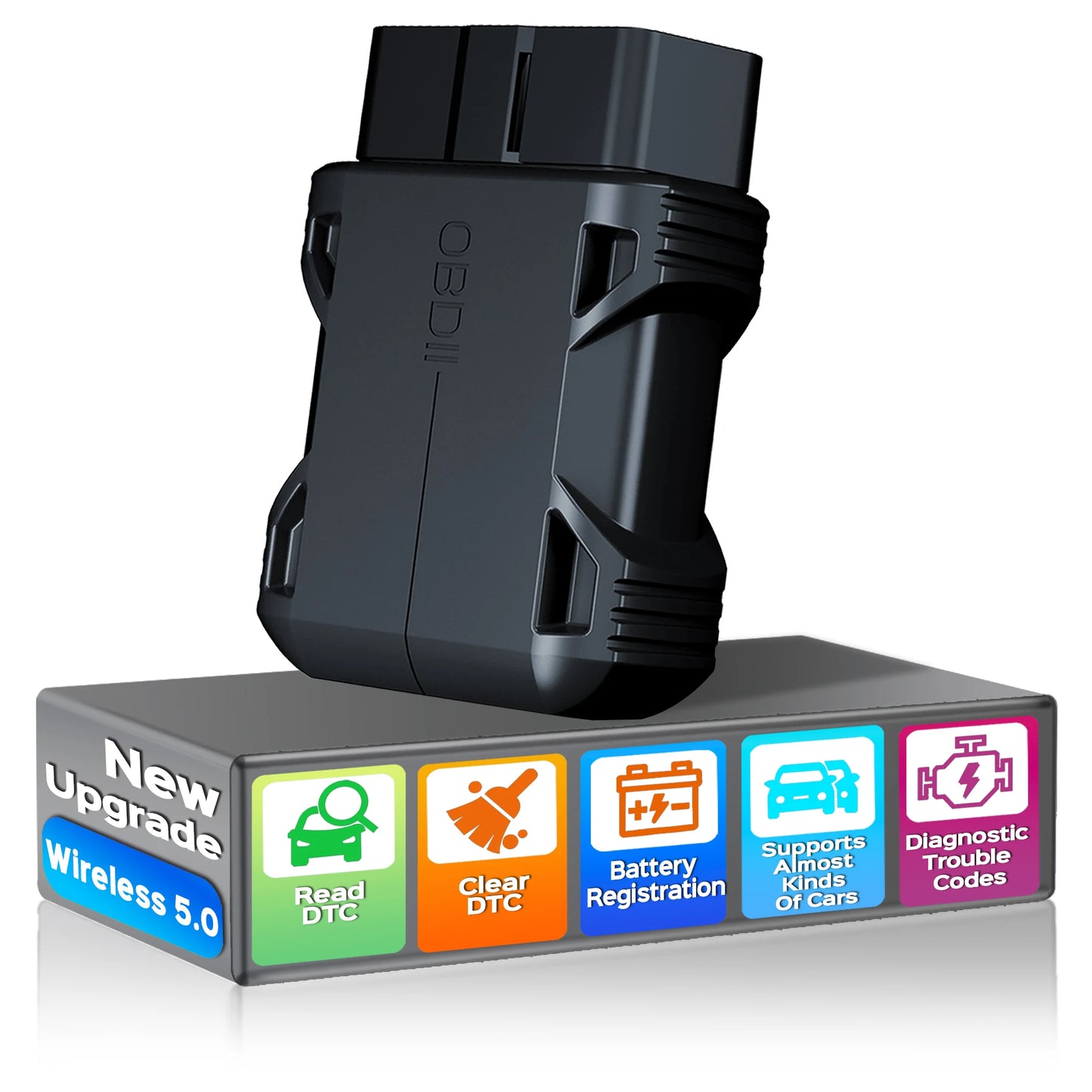 OBD2 Scanner Bluetooth 5.0 Car Auto Diagnostic Scan Tool for iOS iPhone Android Check Engine Light Reset OBD II Code Reader