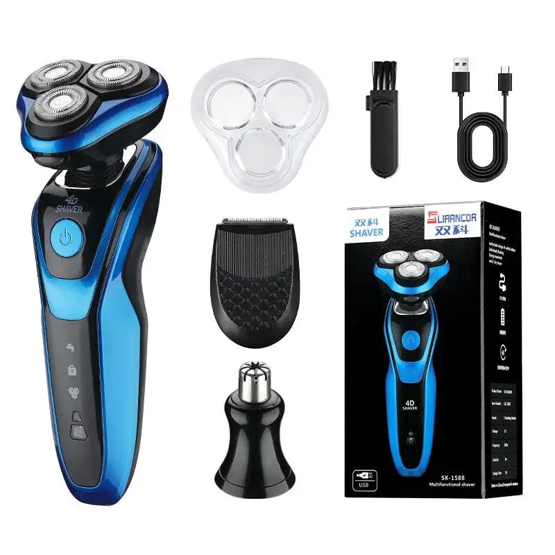 Electric Shaver Full Body Washable Shaver Men's Multifunctional 3-IN-1 USB Rechargeable Professional Hair Trimmer Hair Cutter We