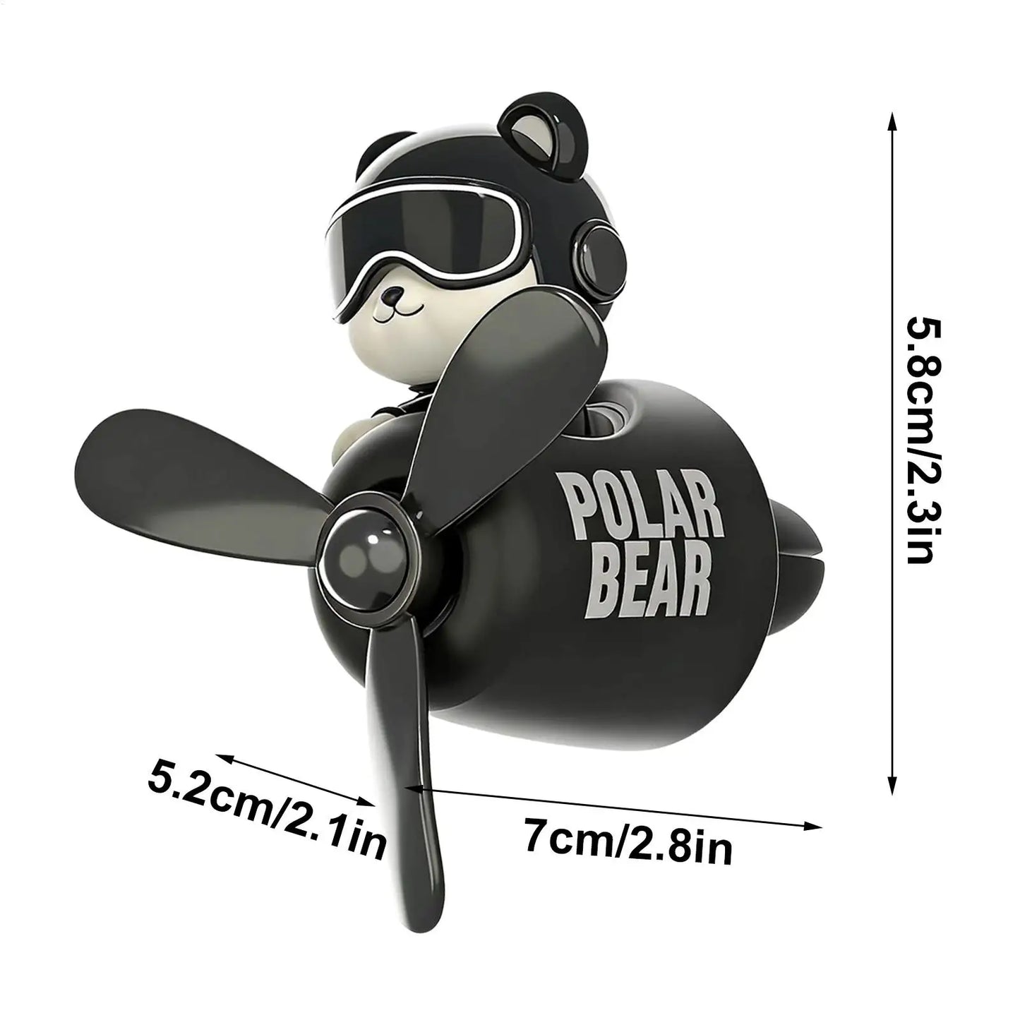 Car Air Freshener Bear Airplane Vehicle Aromatherapy Automotive Scent Diffuser for Drivers Detailers Modifiers Restorers