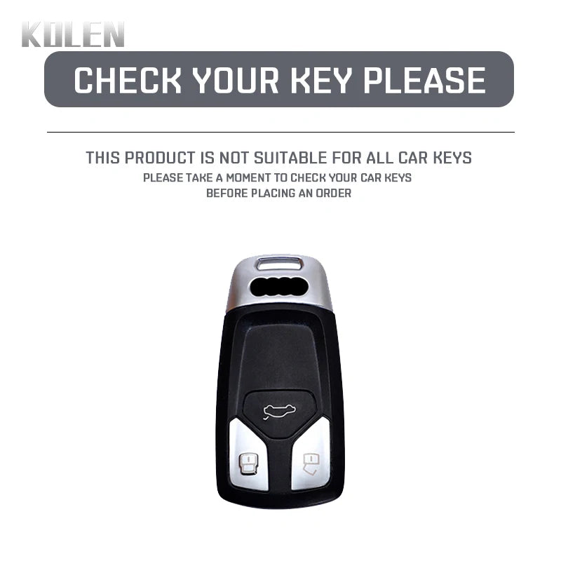 ABS Carbon Fiber Car Key Case Cover For Audi A4 B9 A5 A6 8S 8W Q5 Q7 4M S4 S5 S7 TT TTS TFSI RS Protector Shell Fob Accessories