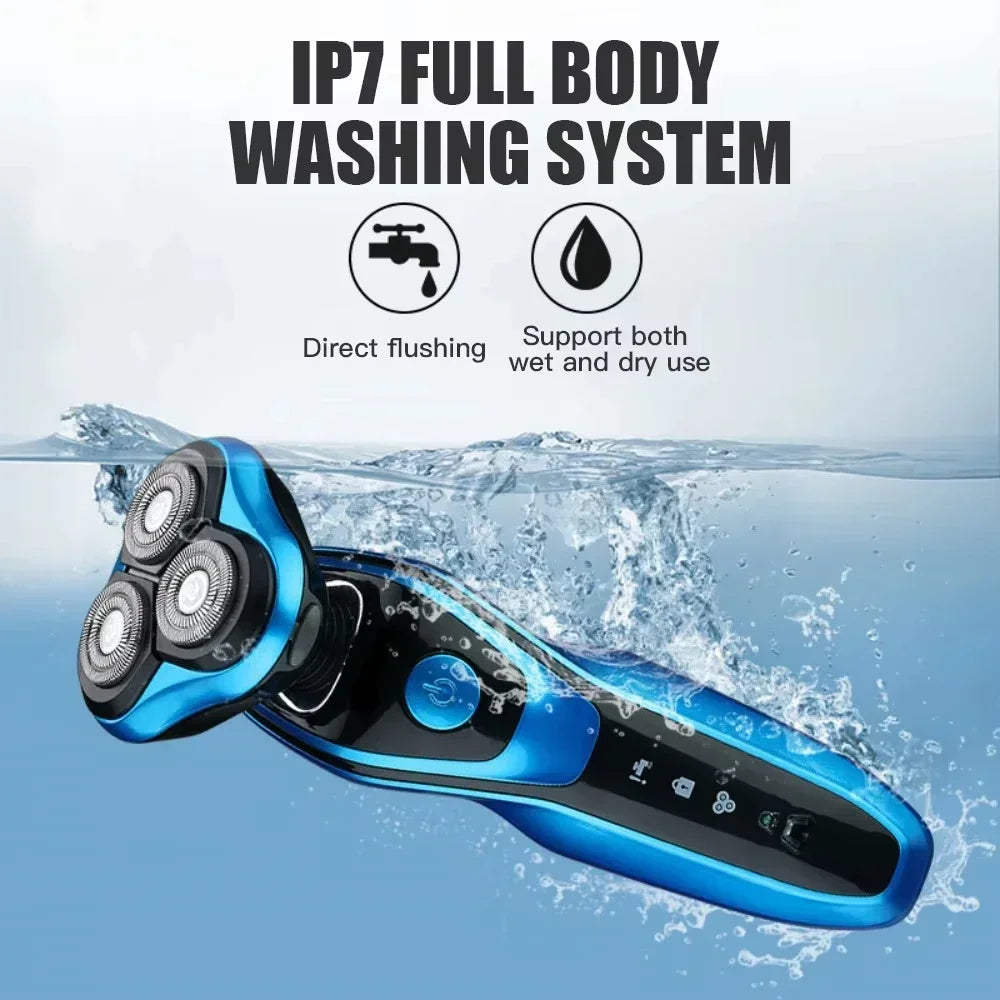 Electric Shaver Full Body Washable Shaver Men's Multifunctional 3-IN-1 USB Rechargeable Professional Hair Trimmer Hair Cutter We